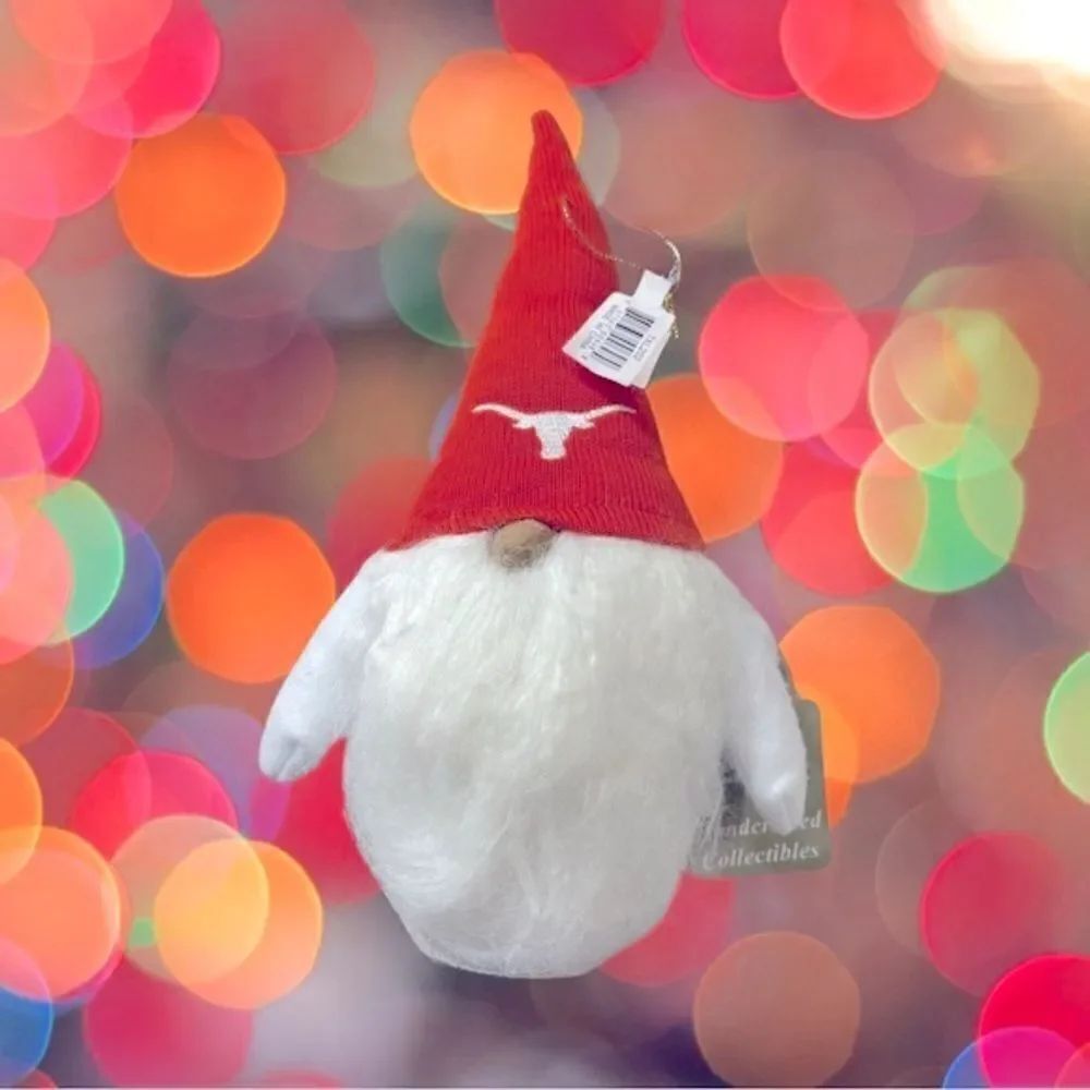 Santa’s Workshop Texas Longhorns Hat Gnome Ornament NWT